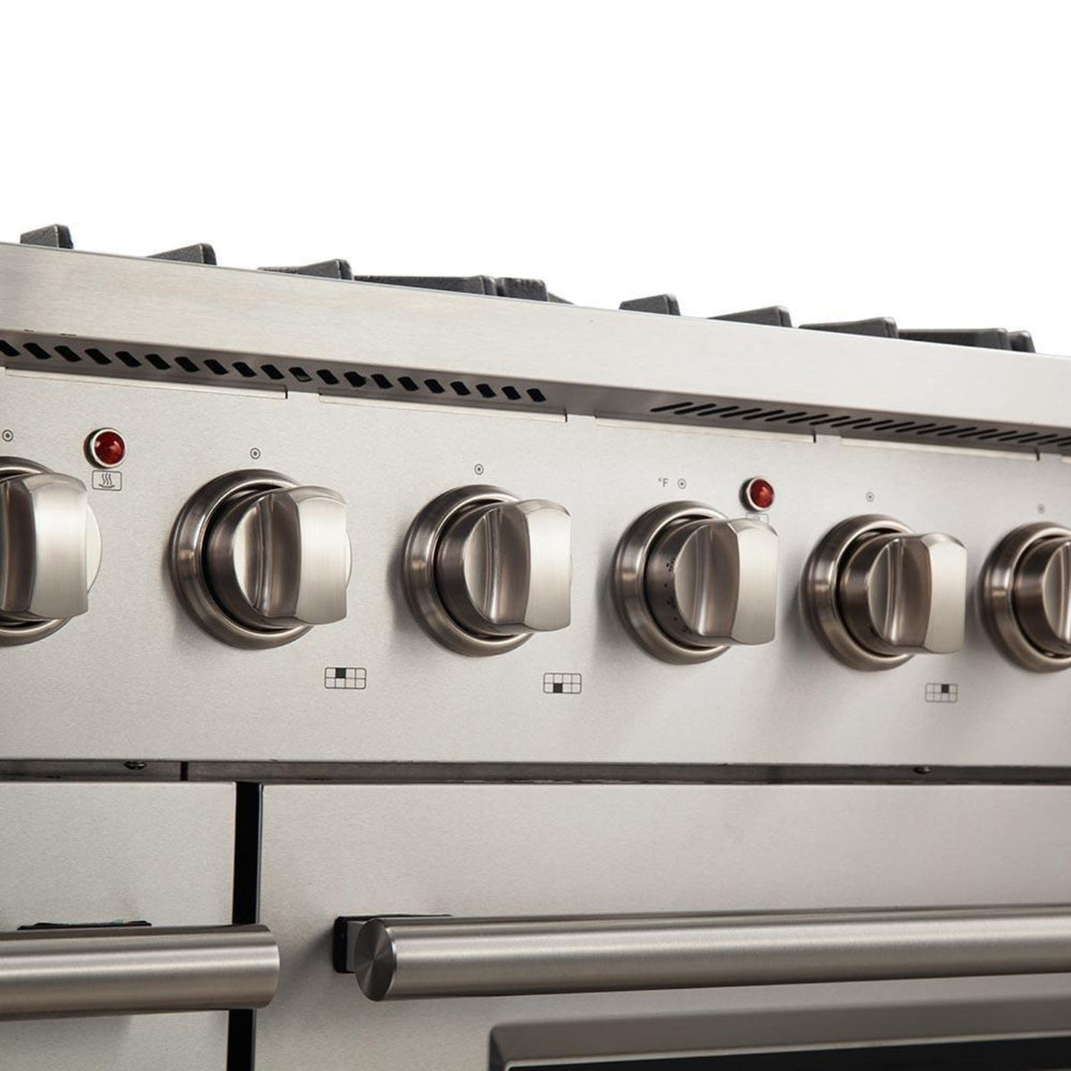 Forno 4-Piece Appliance Package - 48-Inch Gas Range, 60-Inch Pro-Style Refrigerator, Wall Mount Hood, & 3-Rack Dishwasher in Stainless Steel - APD4-6244-48-H