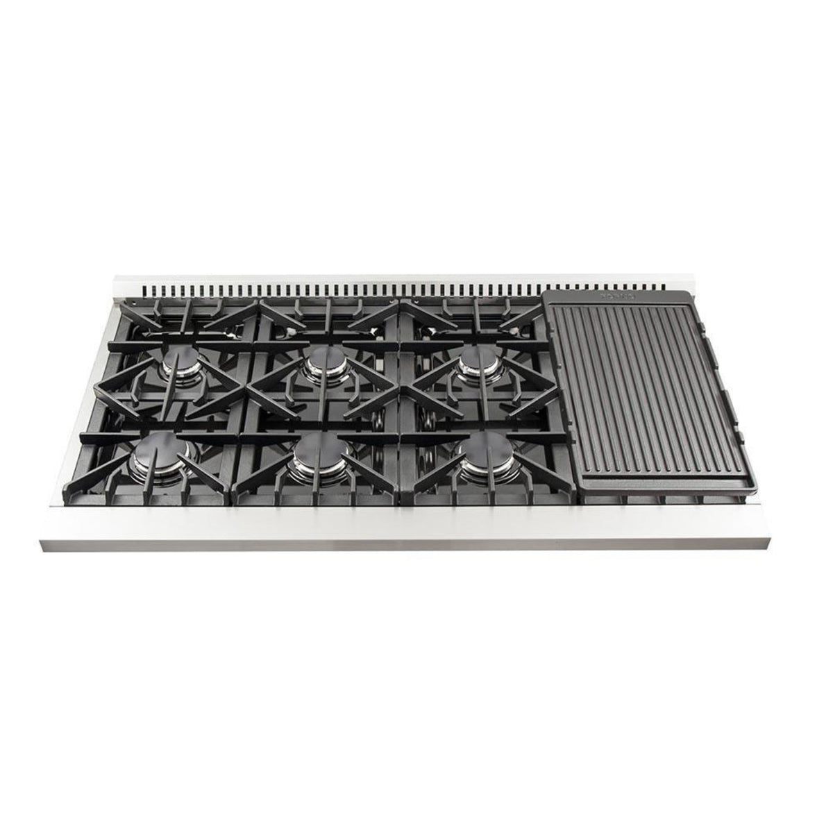 Forno 4-Piece Appliance Package - 48-Inch Gas Range, 60-Inch Pro-Style Refrigerator, Wall Mount Hood, & 3-Rack Dishwasher in Stainless Steel - APD4-6244-48-H
