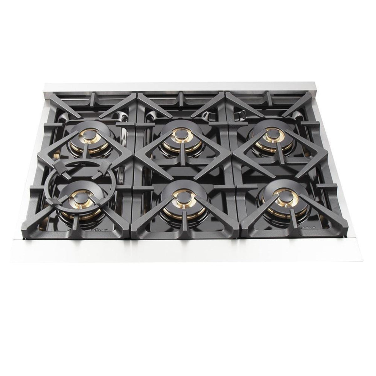 Forno 5-Piece Pro Appliance Package - 36-Inch Gas Range, Refrigerator, Wall Mount Hood with Backsplash, 24-Inch Microwave Oven, & 3-Rack Dishwasher in Stainless Steel - AP5-6260-36-MWO