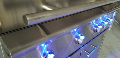 XO APPLIANCE XOGRILL36L 36" Grill 3 Burner with Rotiss Burner LP in Stainless Steel - XOGRILL36L