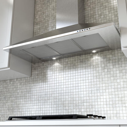 XO APPLIANCE XOB36SC 36" CCC 600/395 CFM Italian Made Wall Mount Chimney Range Hood in Stainless Steel - XOB36SC
