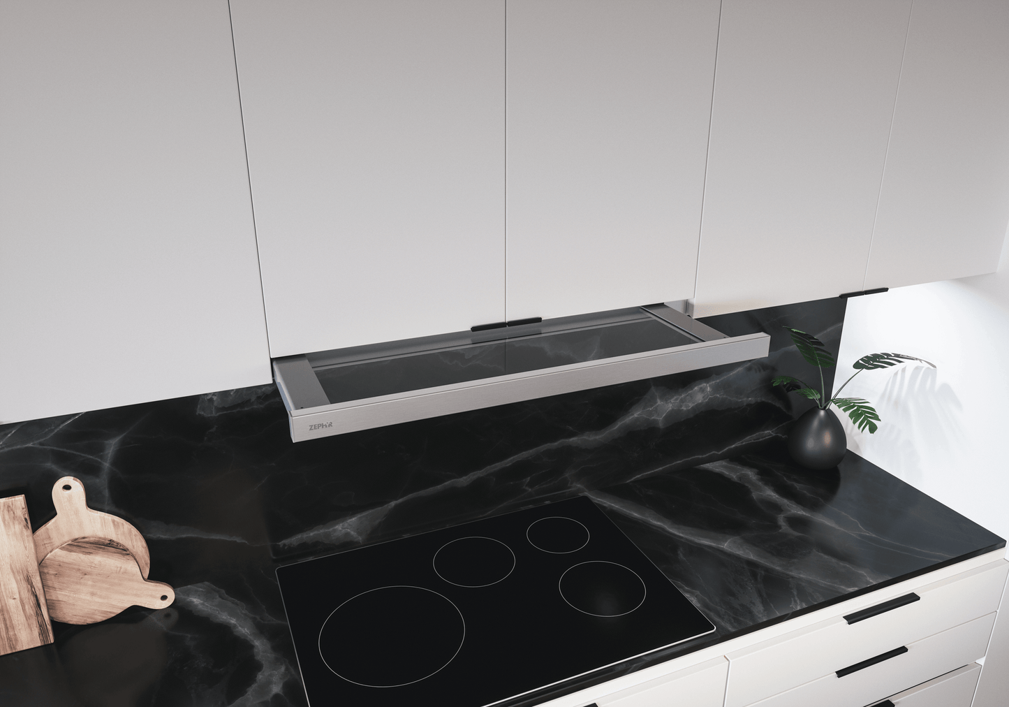 ZEPHYR Pisa, Under Cabinet, 30", SS, 500 CFM in Stainless Steel - ZPIE30BG
