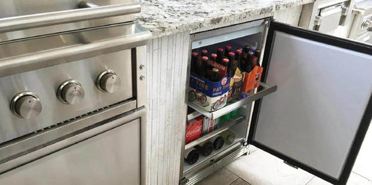 XO APPLIANCE XOU15ORSL Outdoor Refrigerator 15" Solid in Stainless Steel, Left Hinge in Stainless Steel - XOU15ORSL