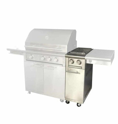 XO APPLIANCE XOGCARTSBXLT Cart with side burner (add to grill cart/ships LP with NG conversion kit) - XOGCARTSBXLT