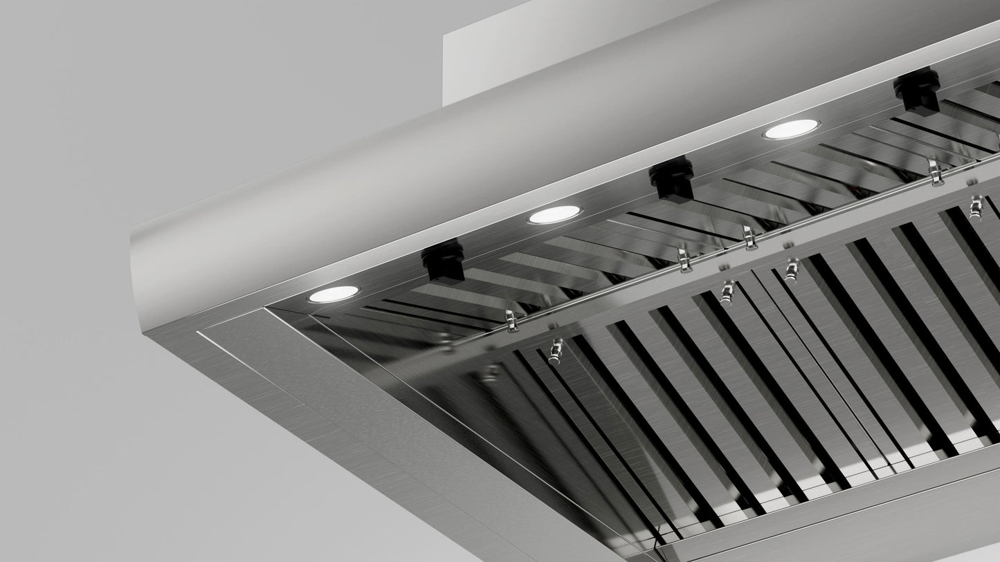 XO APPLIANCE XOGV42S Outdoor hood, 42"W, 33"D, 18"T, 1200CFM, LEDs, pro baffle filters in Stainless Steel - XOGV42S