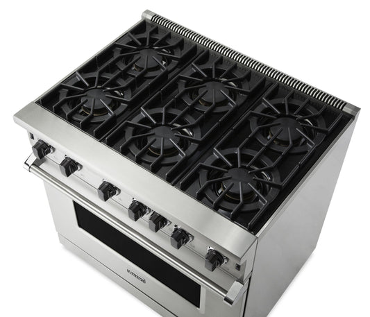 VIKING 36" Open Burner Gas Range Viking 5 Series Blue - VGIC53626BSB