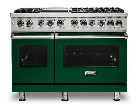 Klein Tools VIKING 48" Dual Fuel Range - Viking 5 Series Green - VDR5486GIVLP