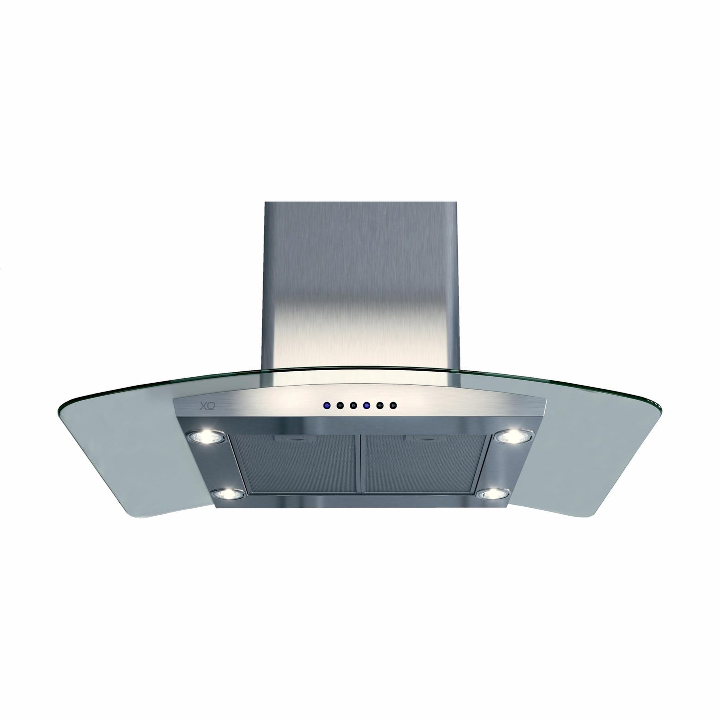 XO APPLIANCE XOMI36GC 36" CCC 600/395 CFM Island Hood Stainless/Glass in Stainless Steel - XOMI36GC