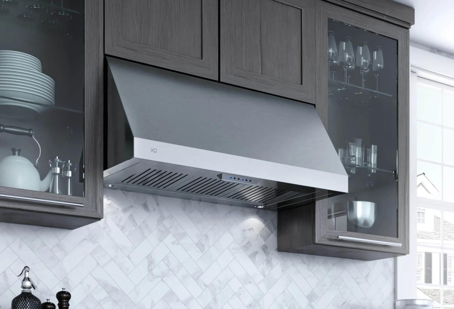 XO APPLIANCE XOT1842SC 42" CCC 600/395 CFM Italian Made Pro Hood Range Hood in Stainless Steel - XOT1842SC
