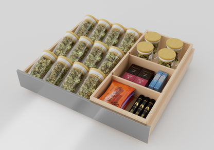 XO APPLIANCE XOU24WWGSL Wine and Weed 24" in Stainless Steel Glass, Left Hinge in Stainless Steel - XOU24WWGSL