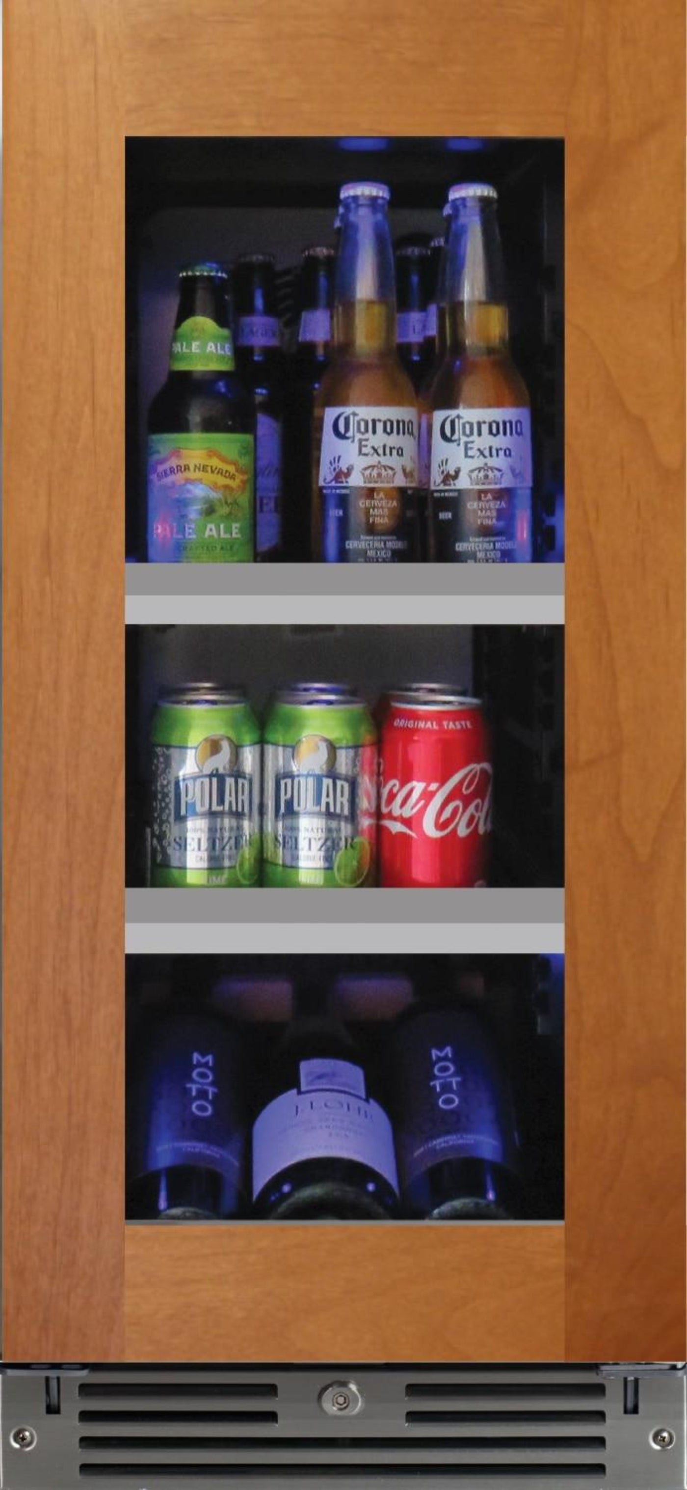 XO APPLIANCE XOU15BCGOL 15" Beverage Center, Panel Ready Glass, Left Hinge Custom Panel Ready - XOU15BCGOL