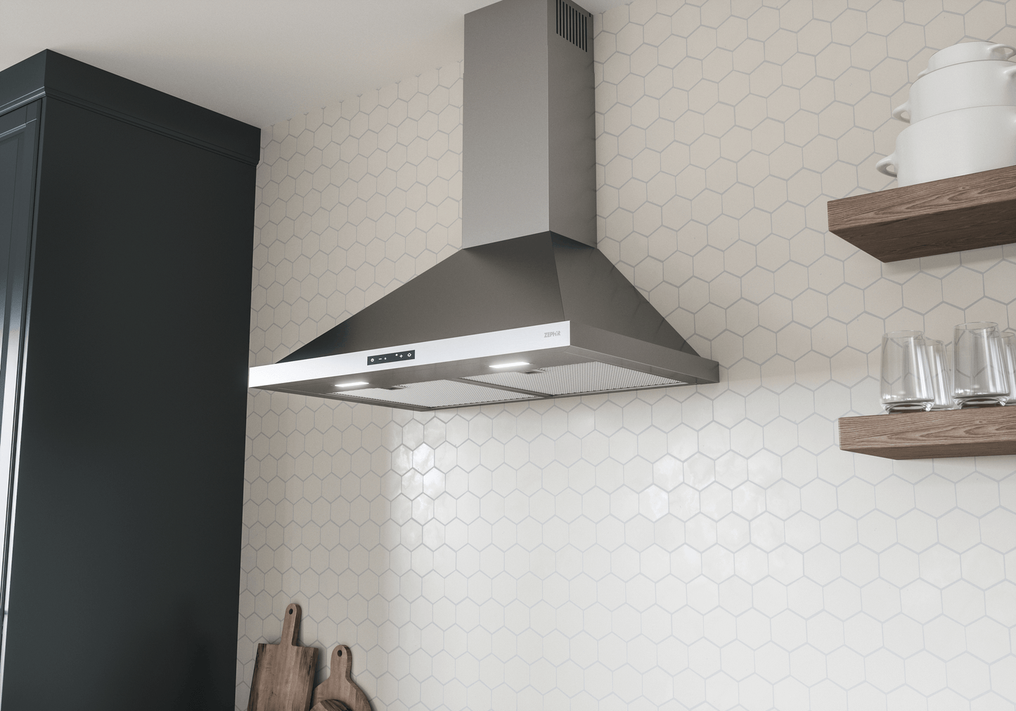 ZEPHYR Ombra, Wall, 36", SS, 600 CFM in Stainless Steel - ZOME36BS