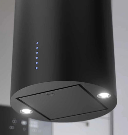 XO APPLIANCE XOCYLI16BC 600/395 CFM Designer Cylinder Island Black - XOCYLI16BC
