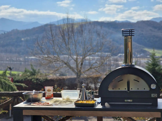 XO APPLIANCE XOPIZZA4HCAL 40" Hybrid Gas & Wood Oven Black - XOPIZZA4HCAL