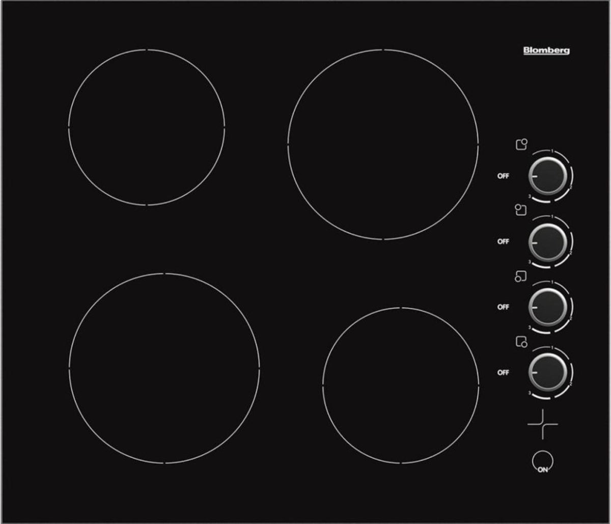 BLOMBERG APPLIANCES CTE24402 24in electric cooktop, 4 burner, knob controls Black - CTE24402
