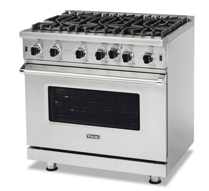 VIKING 36" Open Burner Gas Range Viking 5 Series Black - VGIC53626BON