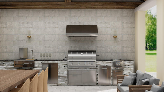 XO APPLIANCE XOGV42S Outdoor hood, 42"W, 33"D, 18"T, 1200CFM, LEDs, pro baffle filters in Stainless Steel - XOGV42S