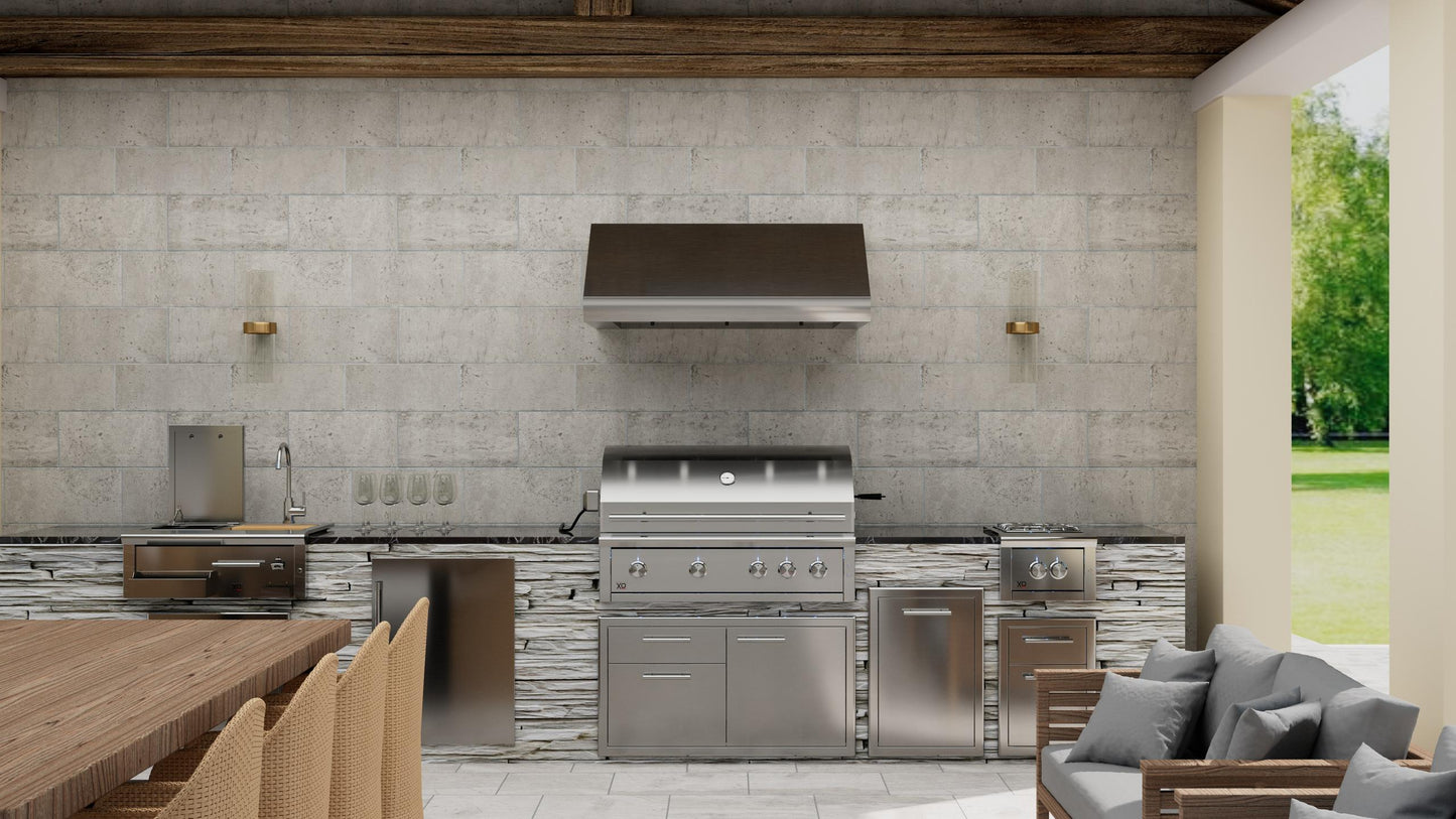 XO APPLIANCE XOGV36S Outdoor hood, 36"W, 33"D, 18"T, 1200CFM, LEDs, pro baffle filters in Stainless Steel - XOGV36S