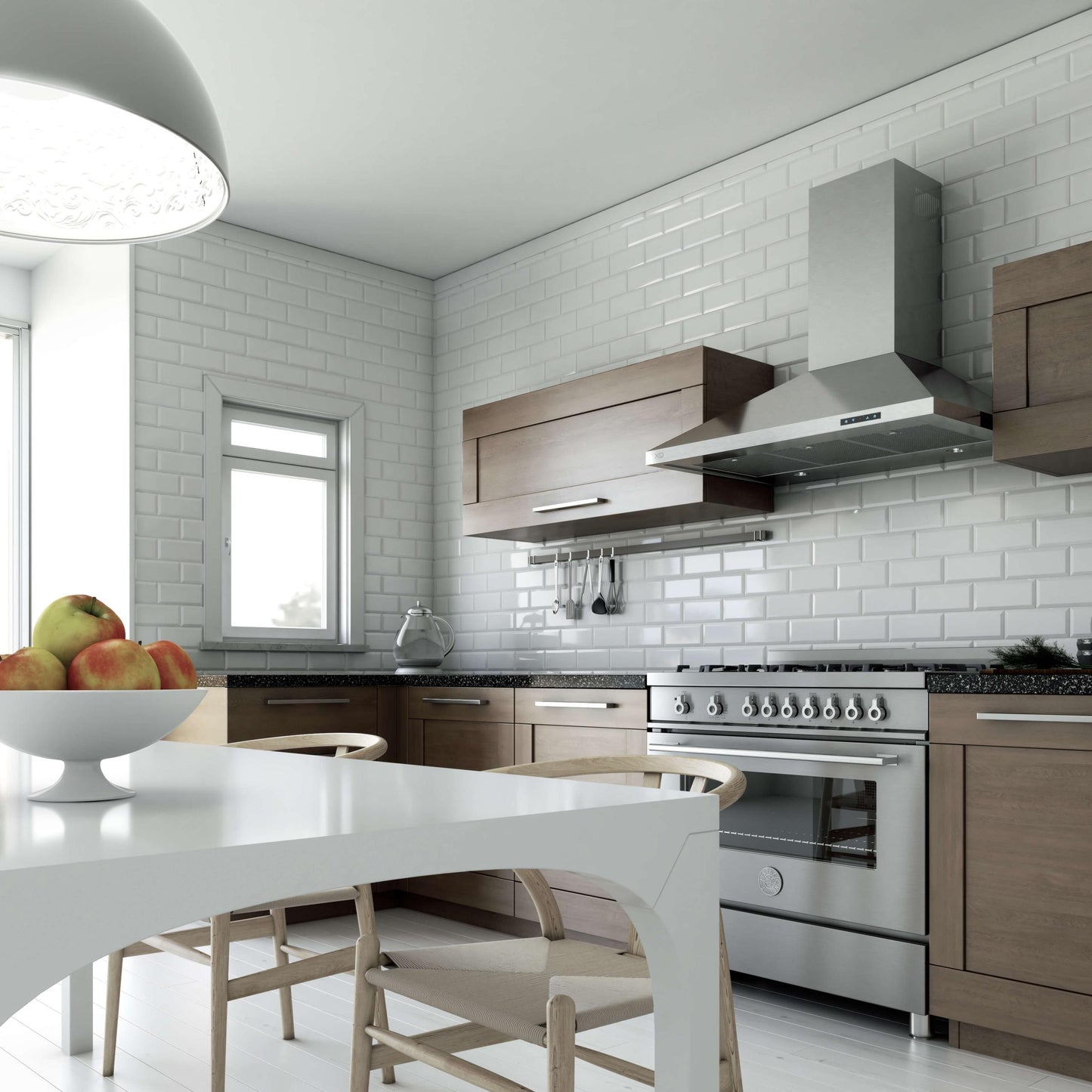XO APPLIANCE XOV36SC 36" 600/395 CFM Italian Made Wall Chimney Range Hood in Stainless Steel - XOV36SC