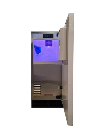 XO APPLIANCE XOUIM1585NO 15" Nugget Ice Maker Panel Ready Gravity Drain Custom Panel Ready - XOUIM1585NO