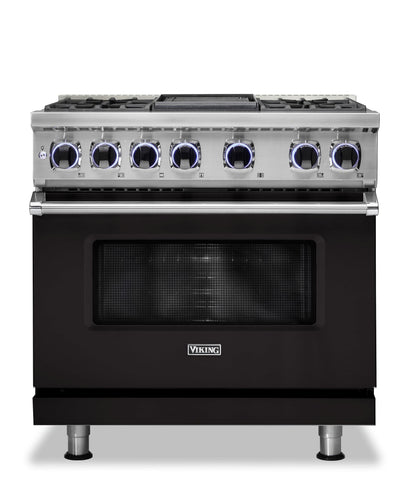 VIKING 36" Dual Fuel Range - VDR7362 Viking 7 Series Black - VDR73624GONLP