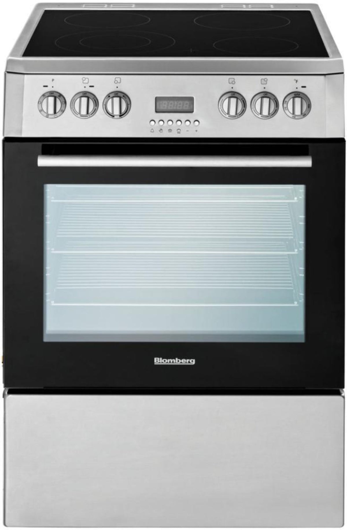 BLOMBERG APPLIANCES BERU24102SS 24in Electric, convection w/fan and circular element, smooth top 4 zone, in Stainless Steel - BERU24102SS