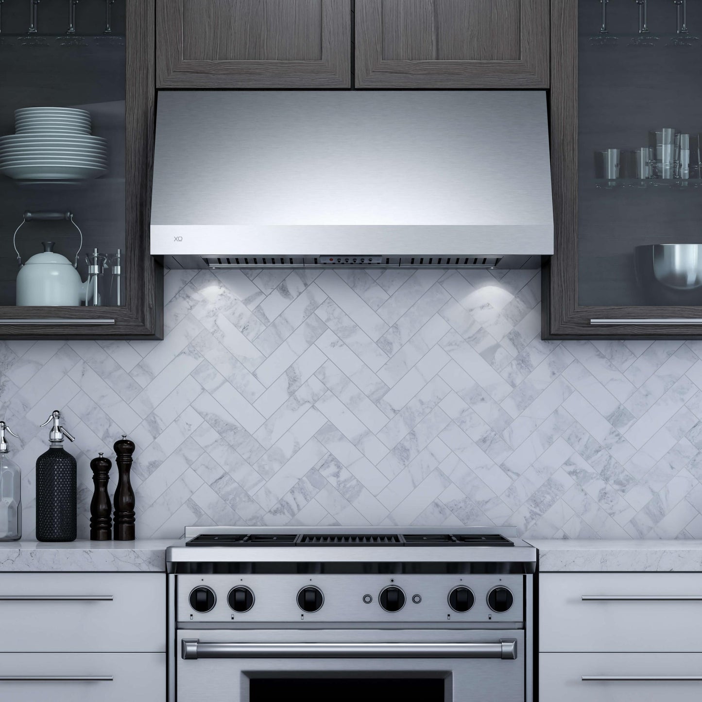 XO APPLIANCE XOT1848SC 48" CCC 600/395 CFM Pro Wall Hood in Stainless Steel - XOT1848SC