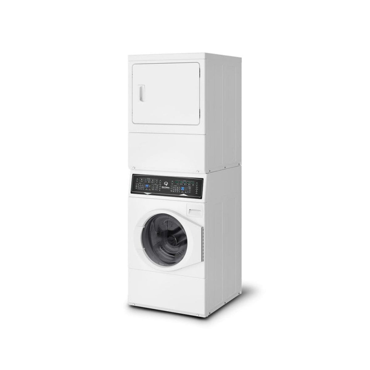 SPEED QUEEN SF7008WE SF7 Stacked White Washer - Electric Dryer with Pet Plus Sanitize Fast Cycle Times  - SF7008WE
