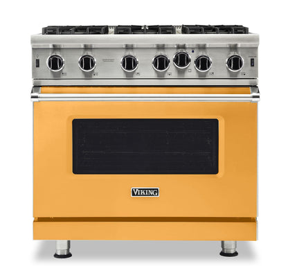 VIKING 36" Open Burner Gas Range Viking 5 Series Yellow - VGIC53626BDALP