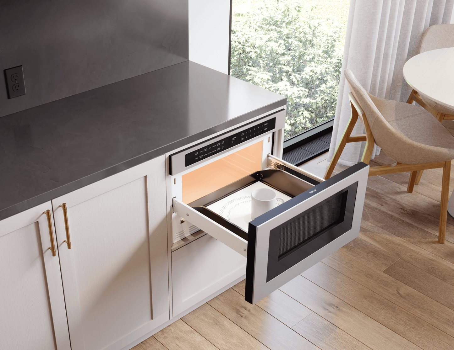 ZEPHYR Microwave Drawer, 24in, Built-In, SS, 1.2 cu. ft. in Stainless Steel - MWD2401AS