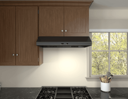 ZEPHYR Cyclone, Under Cabinet, 30", Black SS, 600 CFM Black in Stainless Steel - AK6500CBS