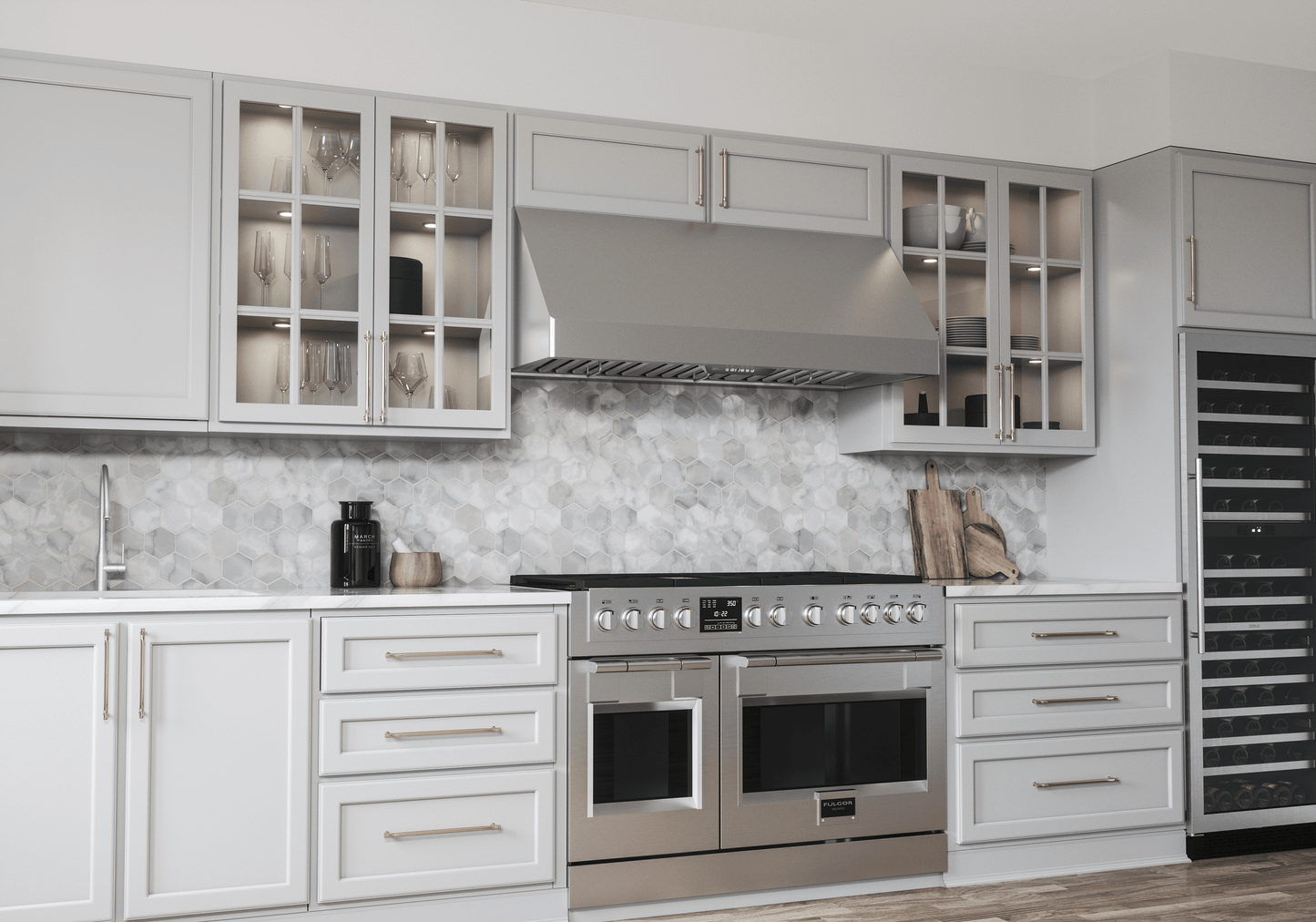ZEPHYR Tempest II, 18in Wall, 42in, SS, LED, ACT in Stainless Steel - AK7542CS