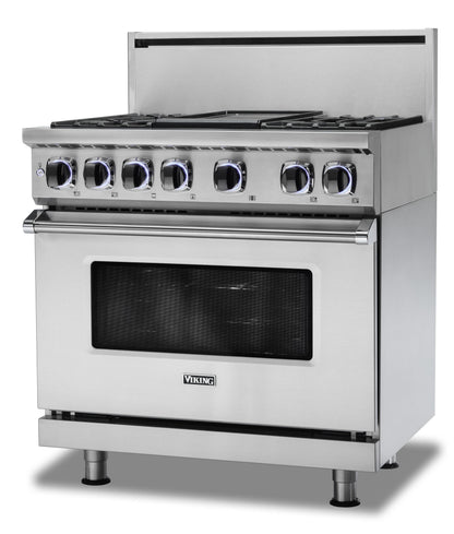 VIKING 36" Dual Fuel Range - VDR7362 Viking 7 Series Gray - VDR73626BDG