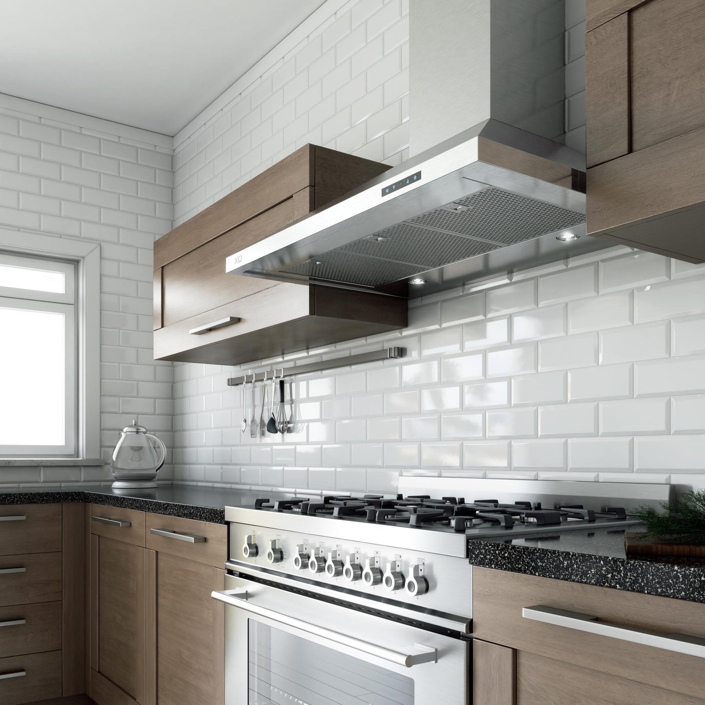 XO APPLIANCE XOV48KSE 48" 1000 CFM Italian Made Wall Chimney Range Hood in Stainless Steel - XOV48KSE