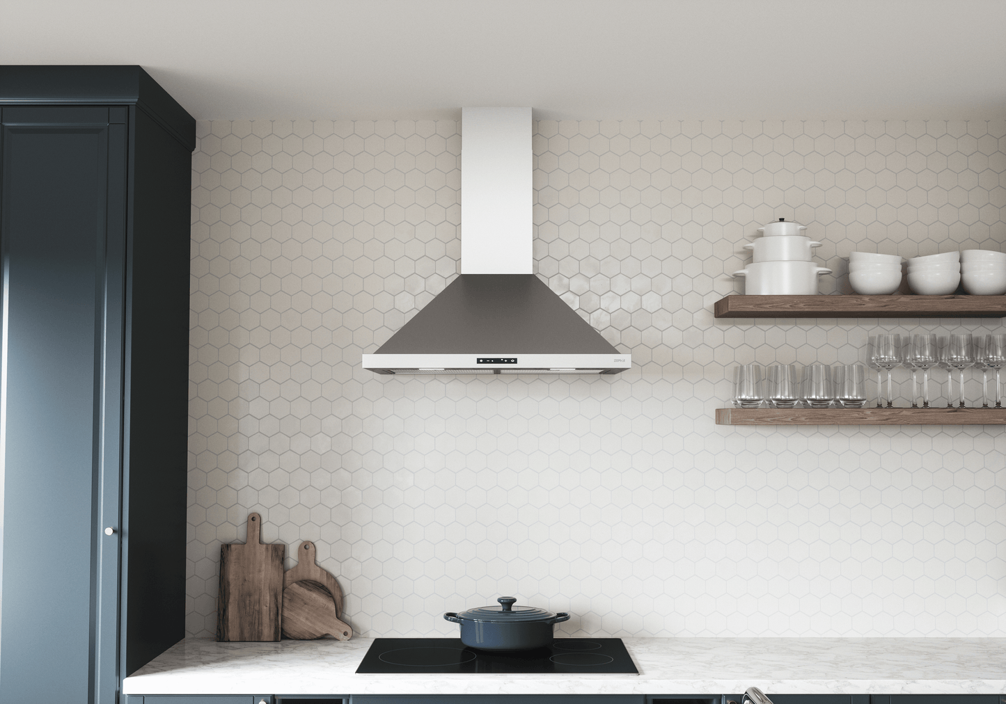 ZEPHYR Ombra, Wall, 36", SS, 600 CFM in Stainless Steel - ZOME36BS