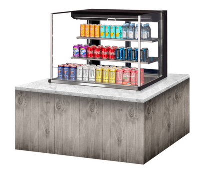 Turbo Air TOM-36L-UFD-W(B)-3SI-N Countertop Refrigerated Display Cases - TOM-36L-UFD-W(B)-3SI-N