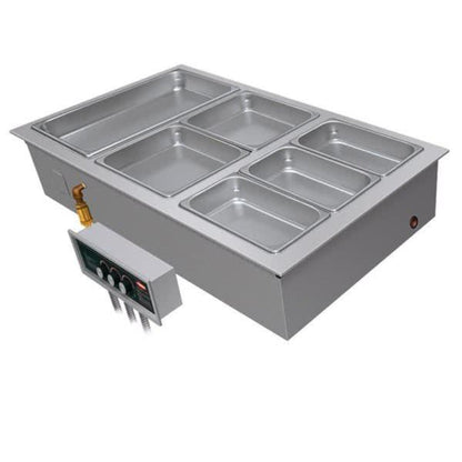 Hatco  2-Pan Drop-In Modular Heated Food Well with Manifold and Autofill - 220V, 1 Phase - HWBI-2MA