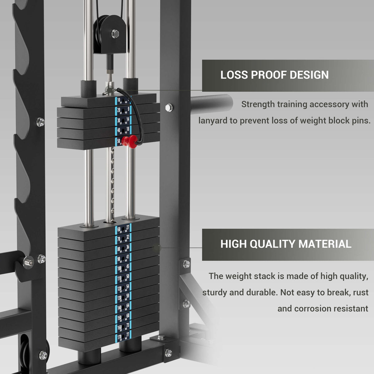 Major Fitness Aluminum Pulley & Weight Stack Bundle - APB52-WSB52