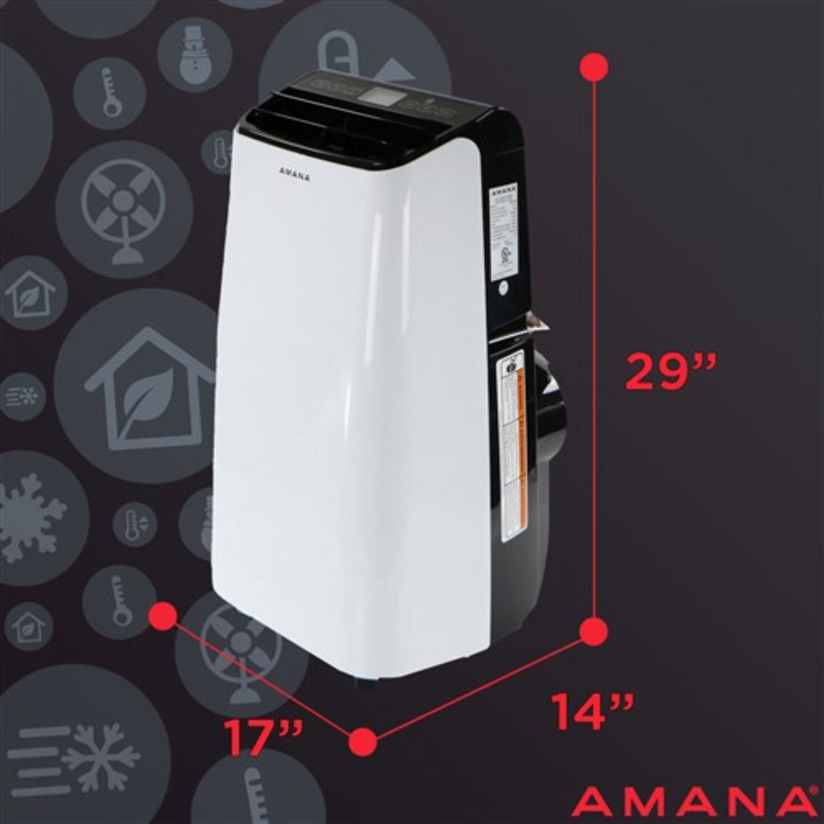 Amana - 10, 000 BTU Portable AC - White/Black  -  AMAP101AB-2