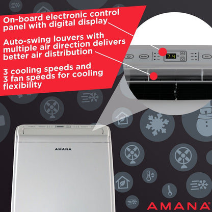 Amana - 7,000 BTU Portable Air Conditioner with Dehumidifer  -  AMAP064AW