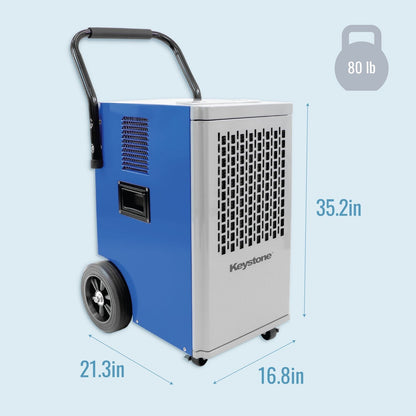 Keystone - 110 Pint Commercial Dehumidifier w/ Pump, 115V, R32 - KSTAD110PD