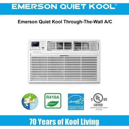 Emerson Quiet - 12000 BTU TTW Air Conditioner with Wifi Controls, 230V | EATC12RSE2T