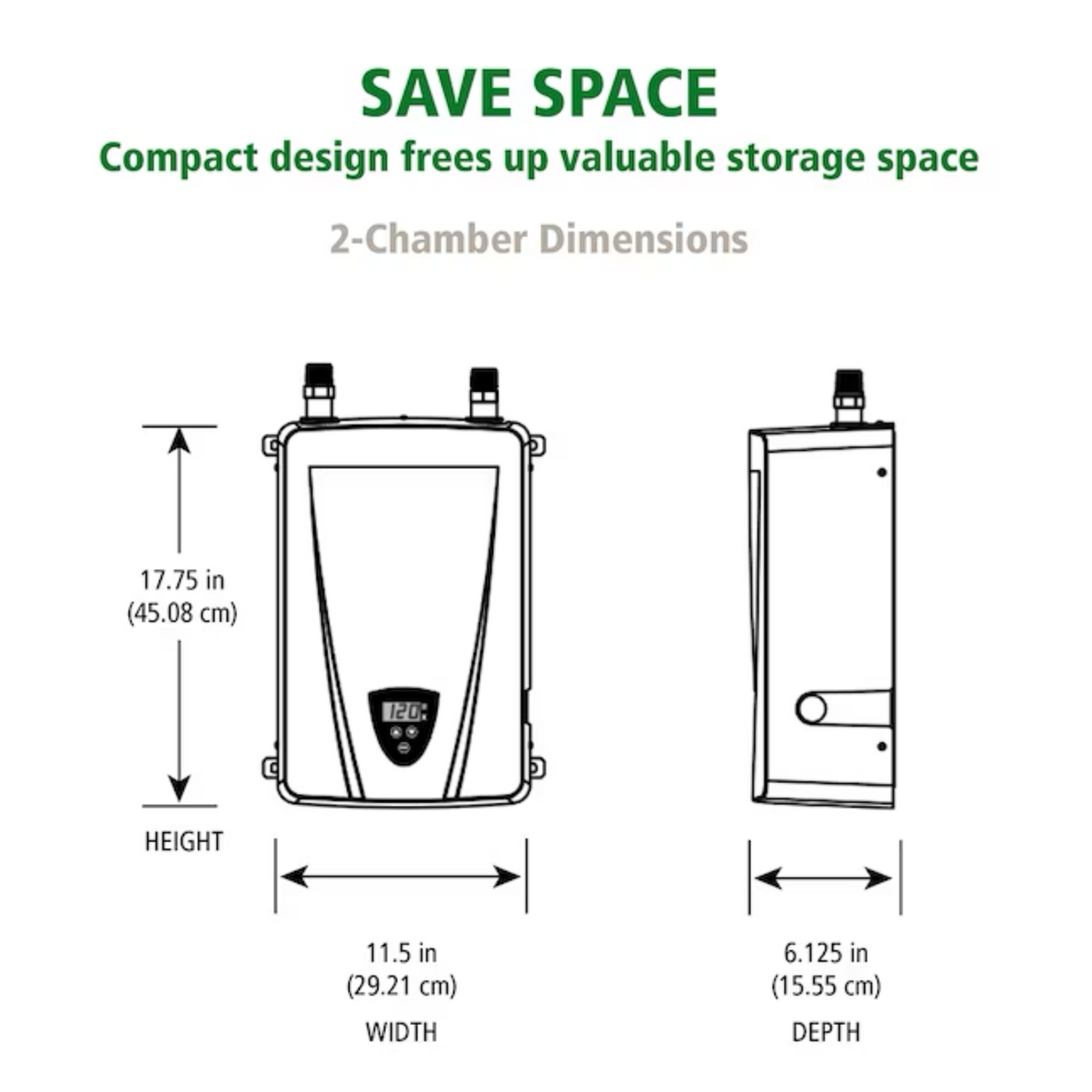 A.O. Smith Signature Series 240-Volt 18-KW 1.6-GPM Tankless Electric Water Heater - R2VR-180E