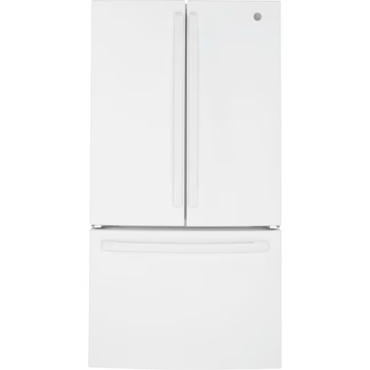GE 27-cu ft French Door Refrigerator with Ice Maker and Water dispenser (White) ENERGY STAR