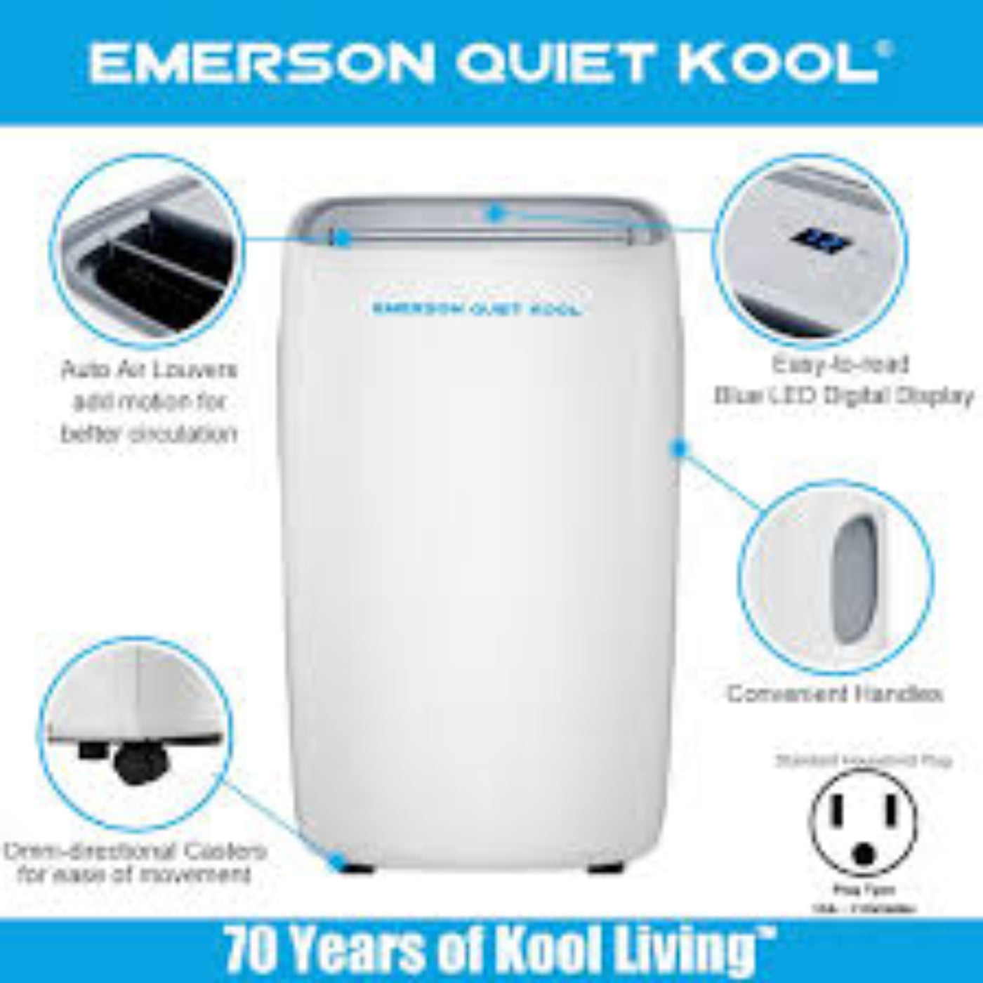 Emerson Quiet - 14000 BTU TTW Air Conditioner with Wifi Controls, 230V | EATC14RSD2T