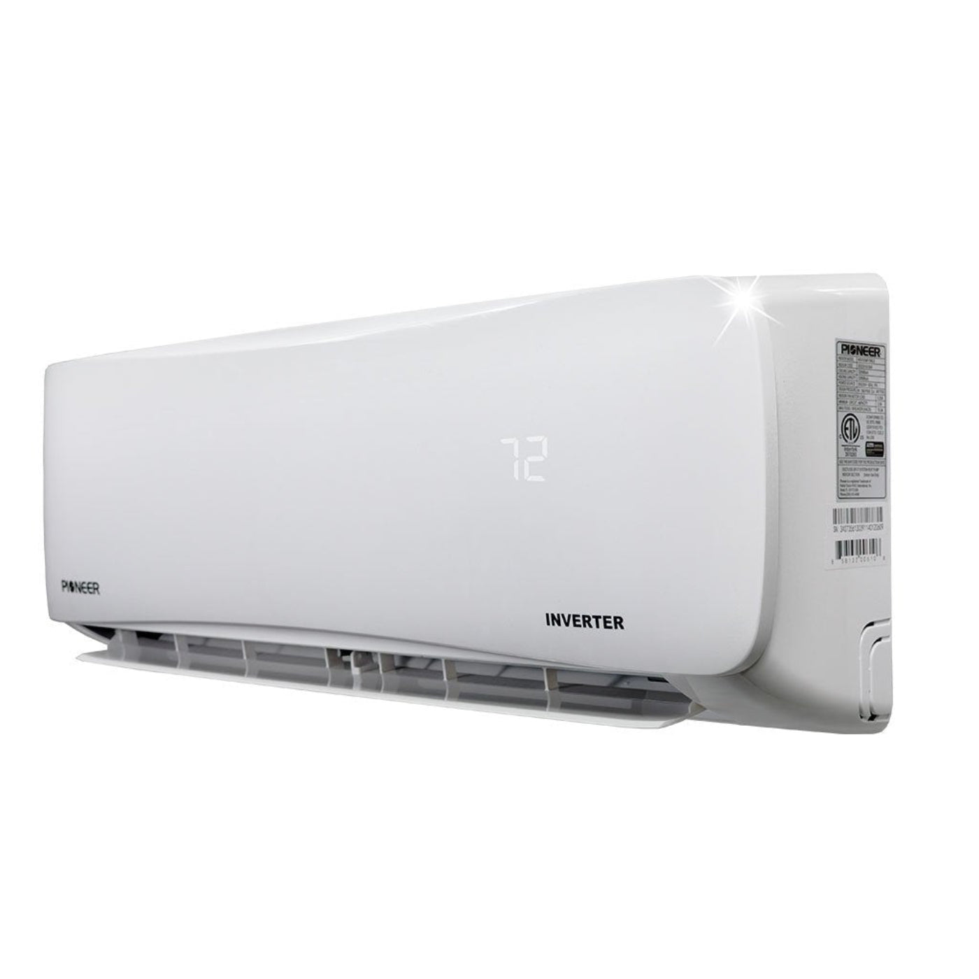 Pioneer 24,000 BTU 18 SEER2 Ductless Mini-Split Inverter+ Air Conditioner Heat Pump System Full Set 230V - WYS024GMFI20RL-10