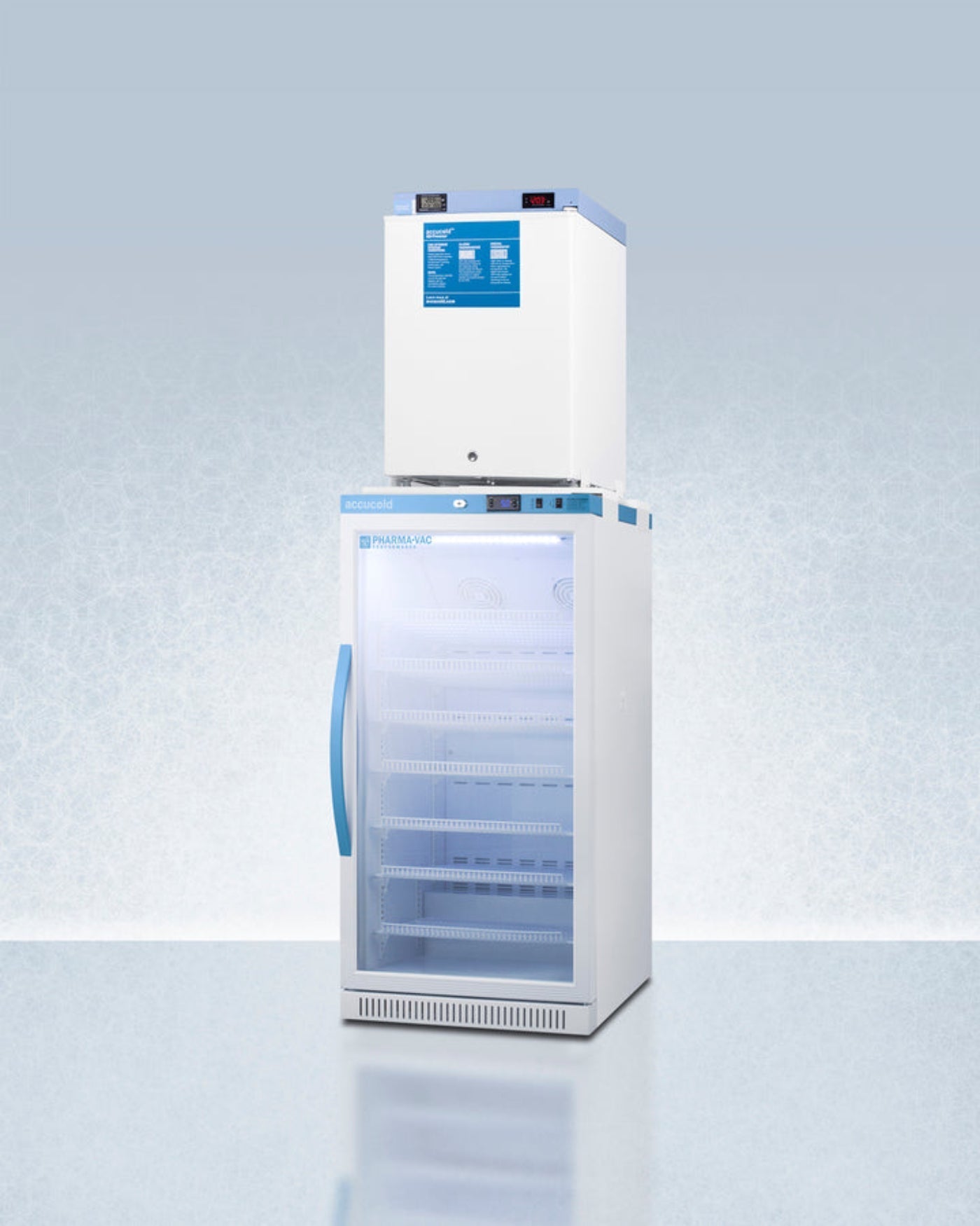 Accucold - 24" Wide All-Refrigerator/All-Freezer Combination - ARS8PV-FS30LSTACKMED2