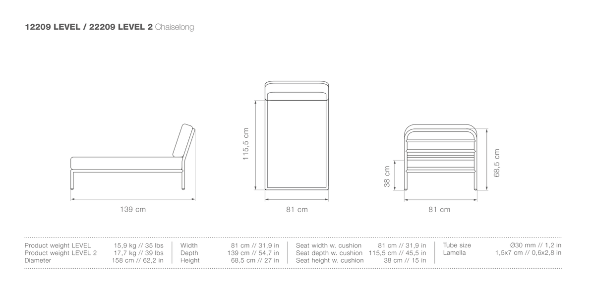 HOUE LEVEL Outdoor Chaiselong - Procure Décor