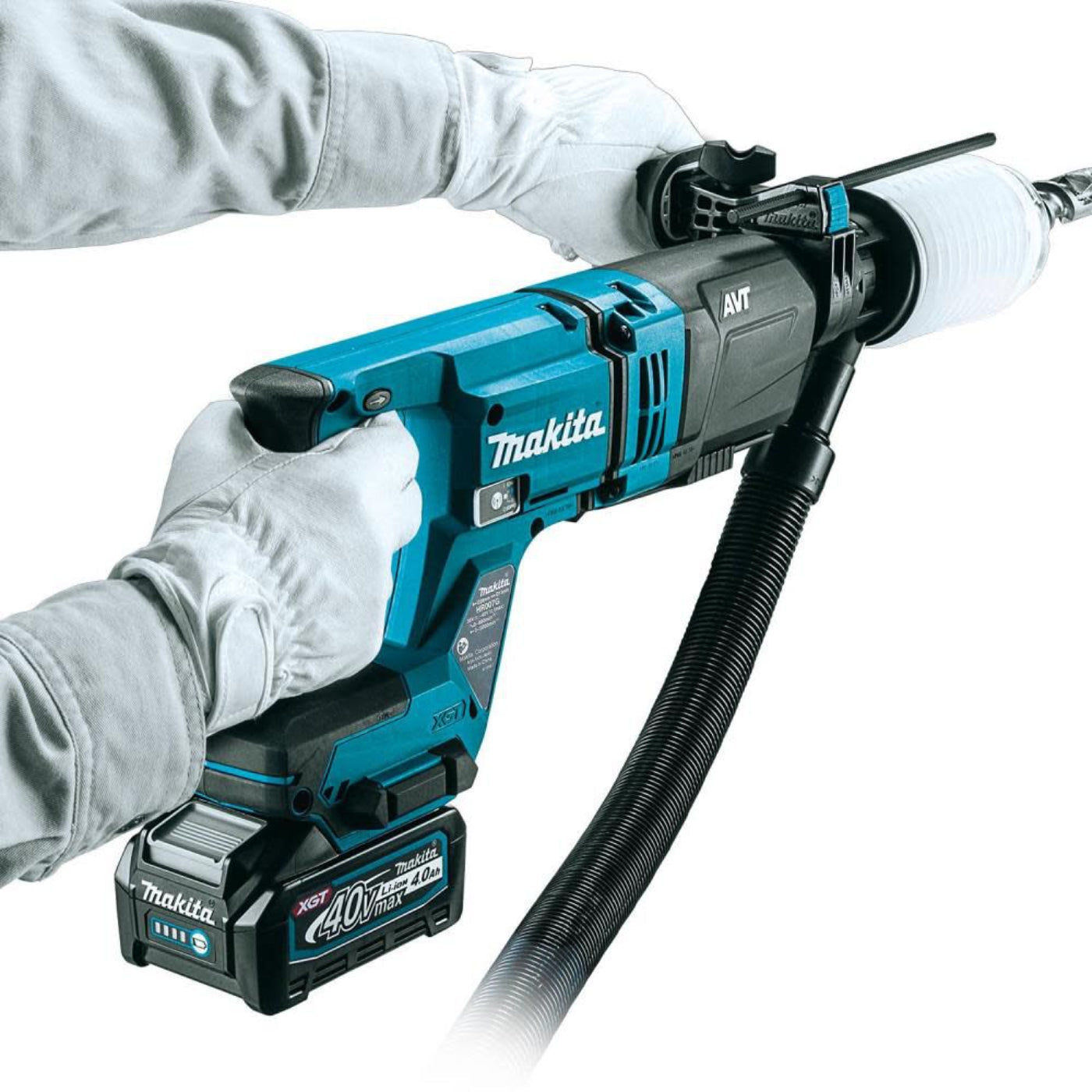 Makita GMH04PLX 80V max (40V max X2) XGT Brushless 70 lb. 1‑1/8" Hex AVT Breaker Hammer Kit, AWS Capable (8.0Ah) & FREE Makita GRH07M1 - GMH04PLX
