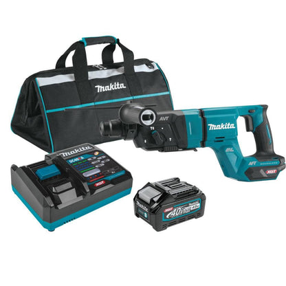 Makita GMH04PLX 80V max (40V max X2) XGT Brushless 70 lb. 1‑1/8" Hex AVT Breaker Hammer Kit, AWS Capable (8.0Ah) & FREE Makita GRH07M1 - GMH04PLX